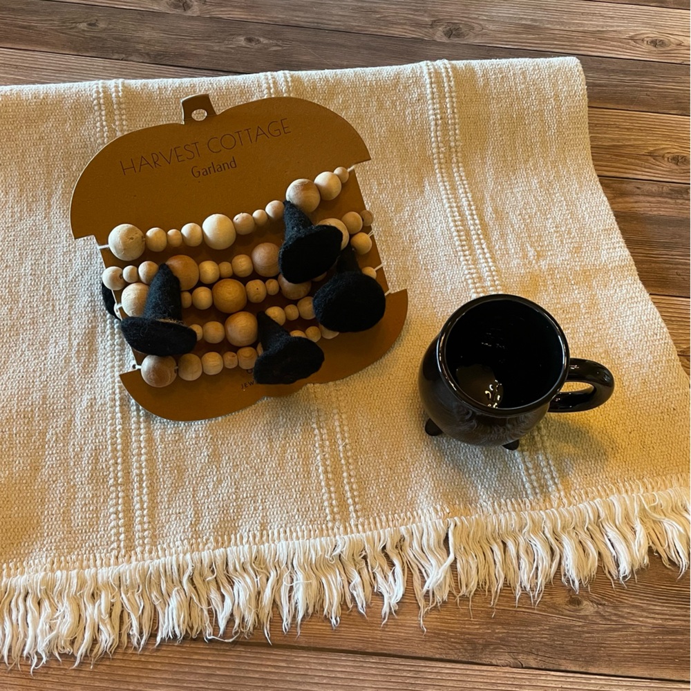 Wood and Felt Halloween Garland with Black Ceramic Calderon Mug - Picture 8 of 10